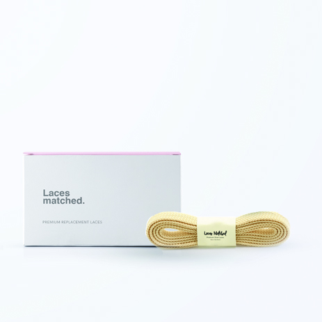 beige elastic shoe laces