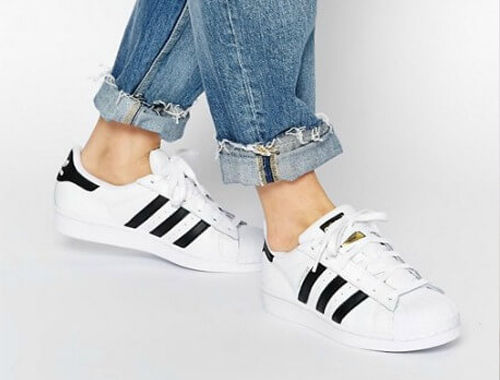 adidas superstar laces white